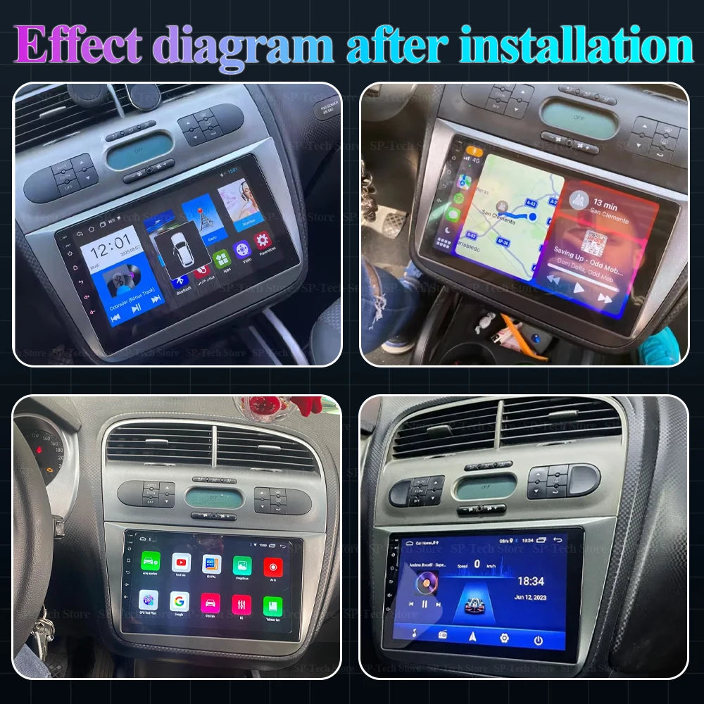 Android 16 For Seat Altea Xl Toledo 2004-2015 Lhd Rhd Qualcomm Car Radio Multimedia Video  | AUTOKITSHOP