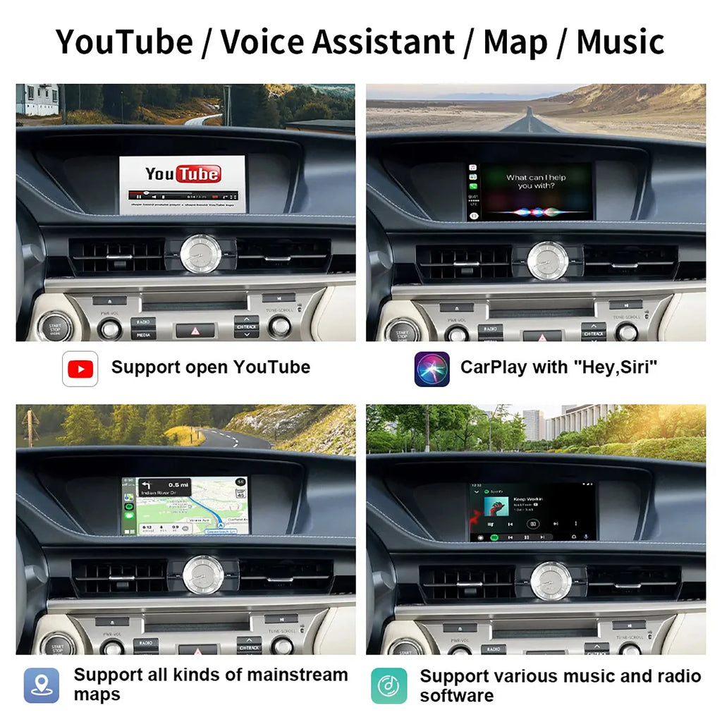 Car Wireless CarPlay Airplay With Joystick / Small Touchpad For Lexus NX ES UX iS CT RX GS