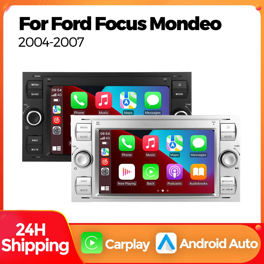 Android 2Din Car Radio for Ford Focus 2 Mondeo S C Max Kuga Fiesta Fusion Carplay IPS Scre | AUTOKITSHOP