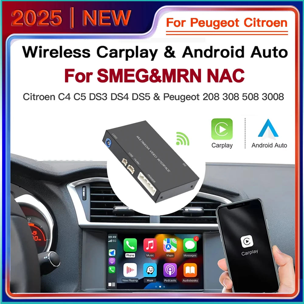 Wireless Carplay Box for Peugeot Citroën SMEG MRN 2013-2018 C4 C5 DS4 DS3 308 508 208 3008