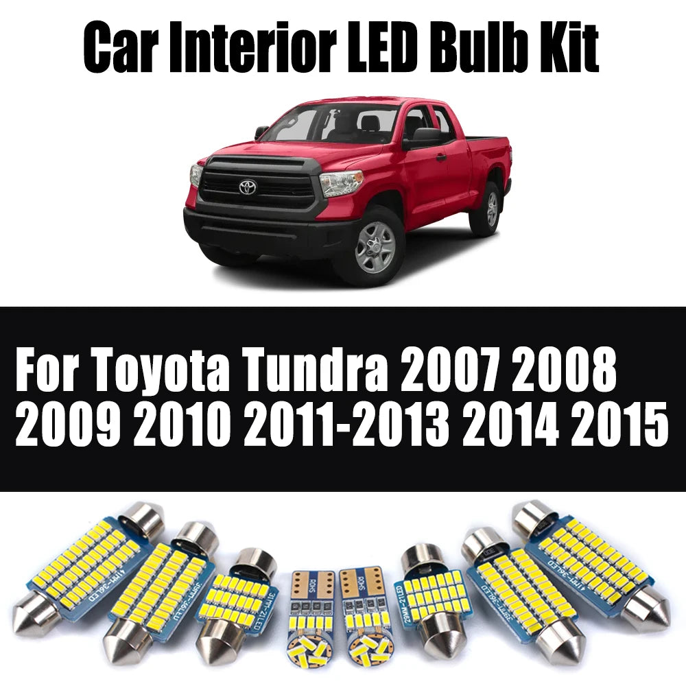 12-Piece LED Interior Light Kit for Toyota Tundra 2007-2014 - Canbus Dome Map Door Trunk Bulbs | AUTOKITSHOP