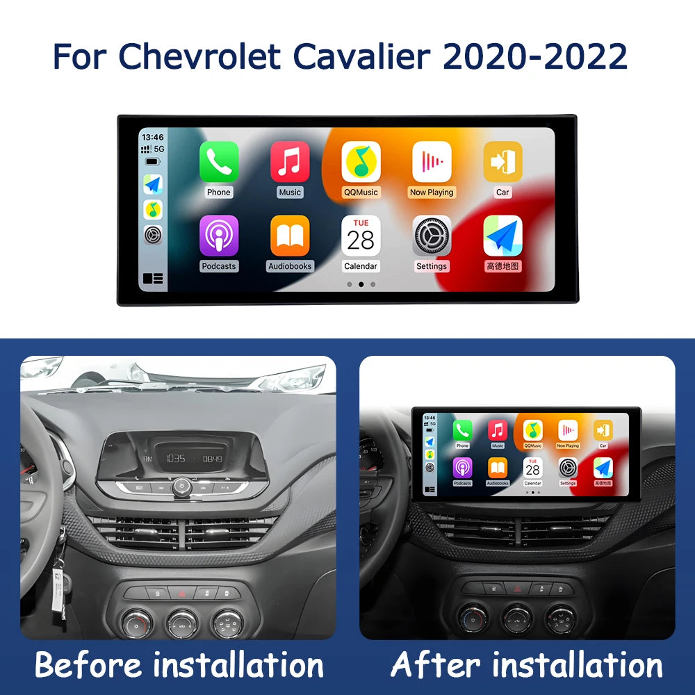 QLED 2400*900P Intelligent Car Display Screen for Chevrolet Cavalier 2020 - 2022 Multimedi