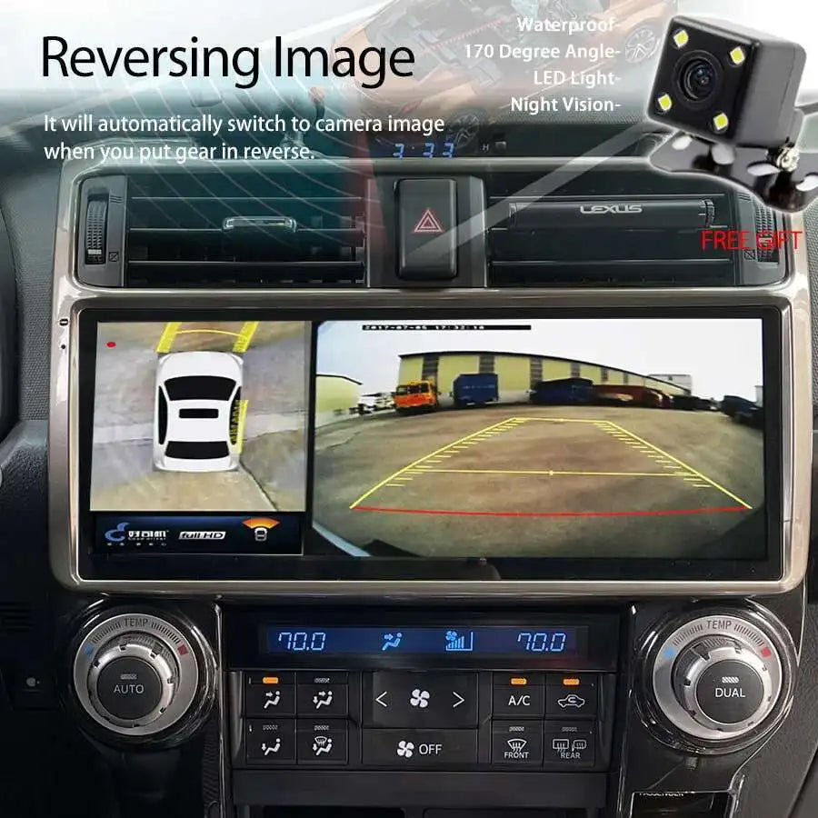 12.3inch Android15 Car Radio Audio Player For Toyota 4Runner 4 Runner 2009-2022 Navi GPS B | AUTOKITSHOP