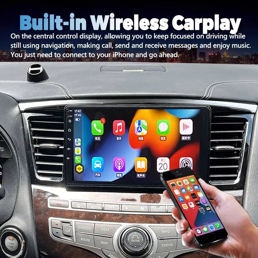 Car Radio CarPlay For Infiniti QX60 JX35 QX50 EX25 2011-2019 GPS Navi Android Auto Stereo