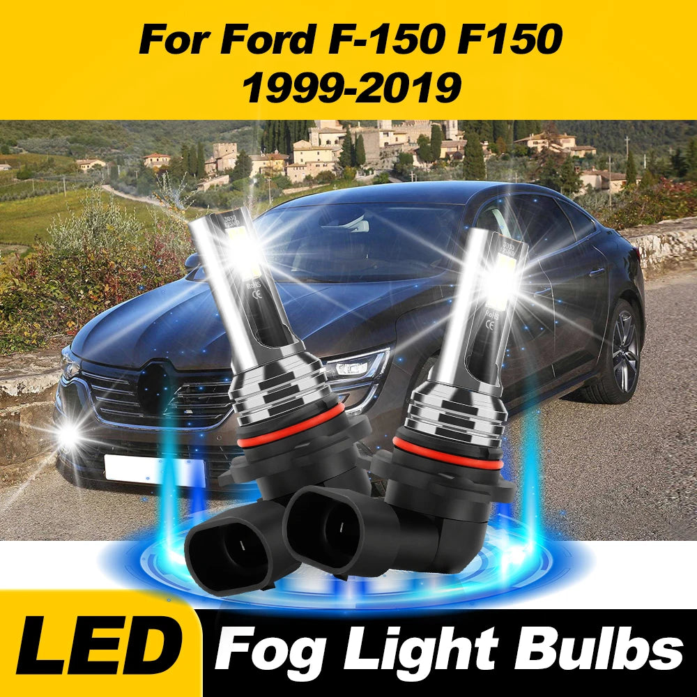 60W 9005 HB3 LED Fog Lights Bulbs 12V 20000LM Fog Lamps 6000K White For Ford F-150 F150 19