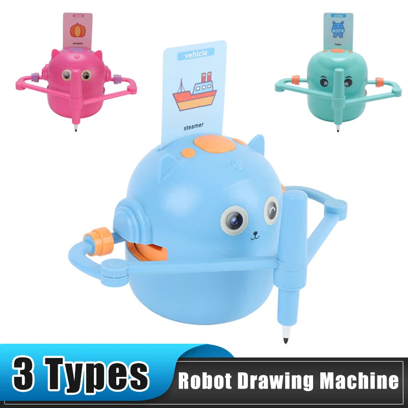 3 Types Robot Drawing Machine Smart Drawing Robot Automatic Early Educational Art Enlightenment  - Automotive LED Light
