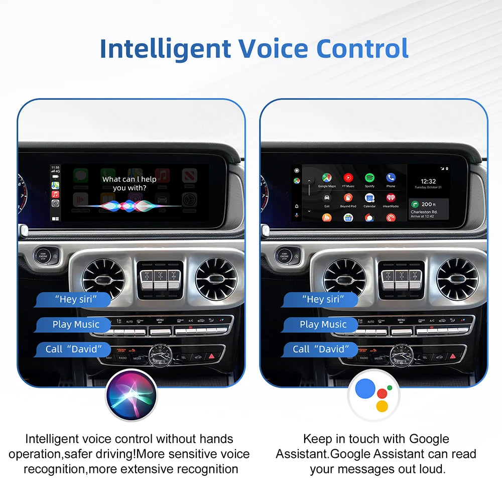 Wireless CarPlay Android Auto for Mercedes Benz NTG 6.0 MBUX System 2019+retrofit kit deco