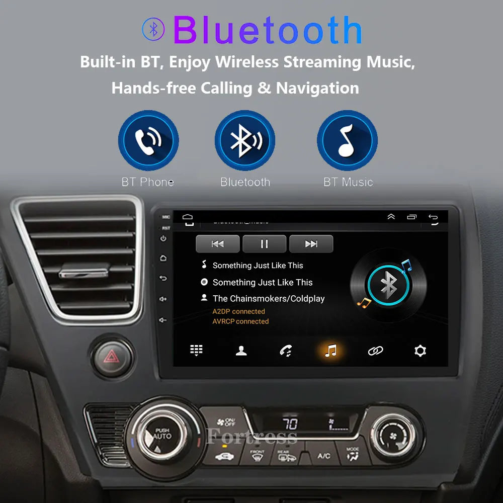 Car Radio Android 16 For Honda Civic 9 2013 2014 2015 2016 Video Player Qualcomm Multimedi