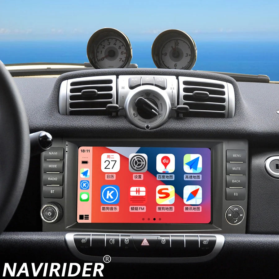 9inch Android For Mercedes Benz Smart Fortwo 451 453 2011-2015 GPS Navigation Carplay Ster