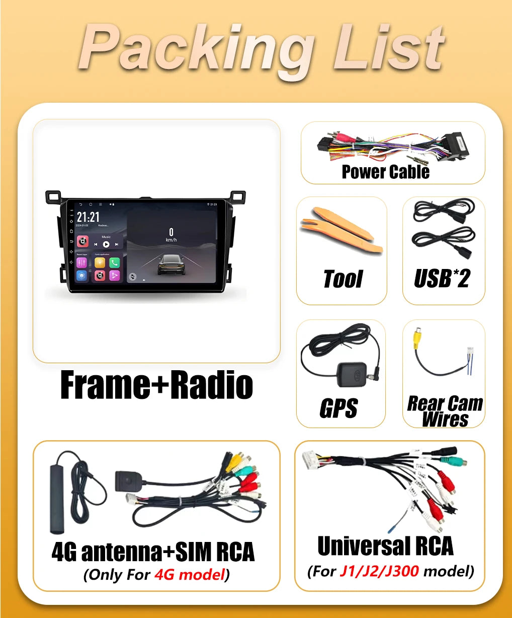 Android 16 Car Radio Carplay For Toyota RAV4 4 XA40 5 XA50 2012 2013 2014 - 2018 Multimedi | AUTOKITSHOP