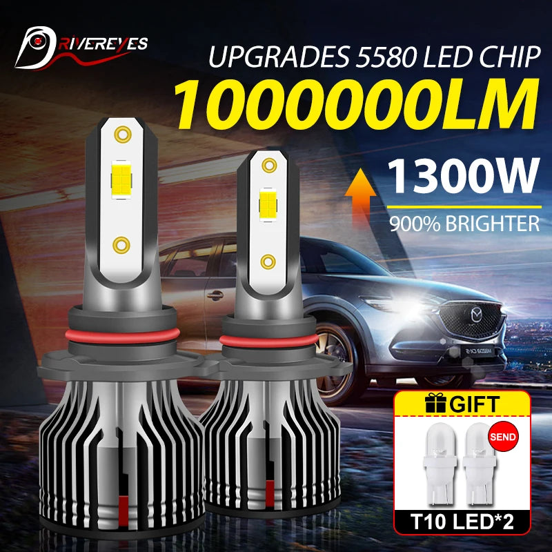 12V H7 Led Canbus Car Light H1 H8 H11 H4 Led Headlight 1300W 6000K 4300K HB3 HB4 9005 9006