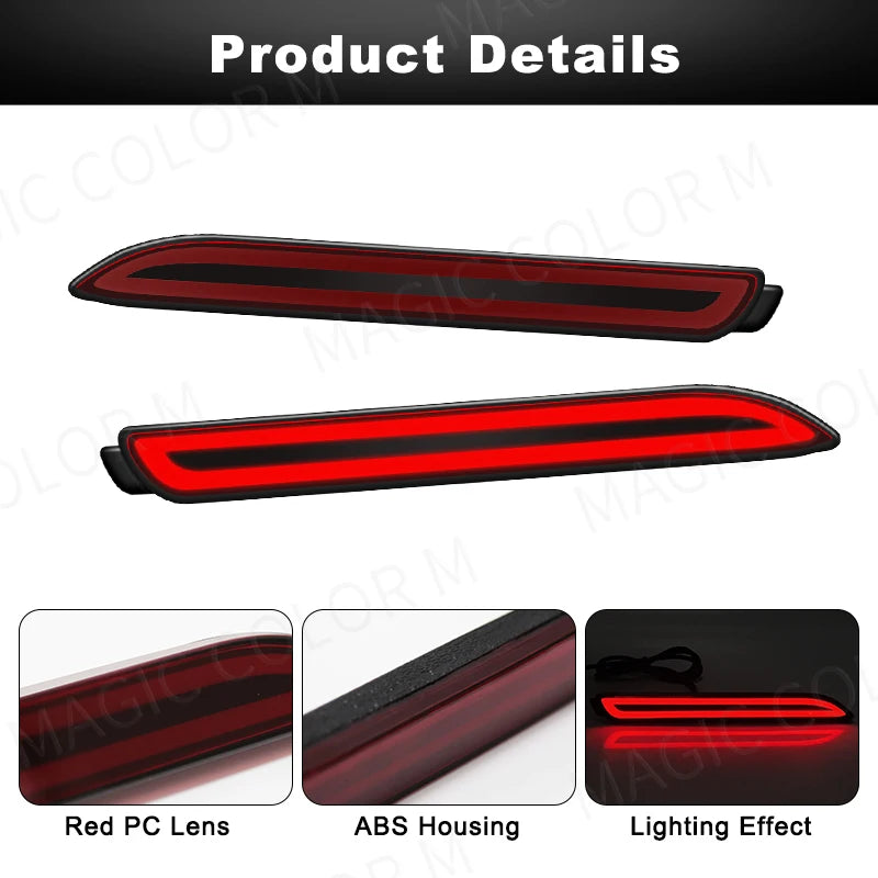 For Toyota RAV4 Camry Rear Light Kit Reflector Fog Lamp Bumper Brake Red for Lexus IS-F GX | AUTOKITSHOP