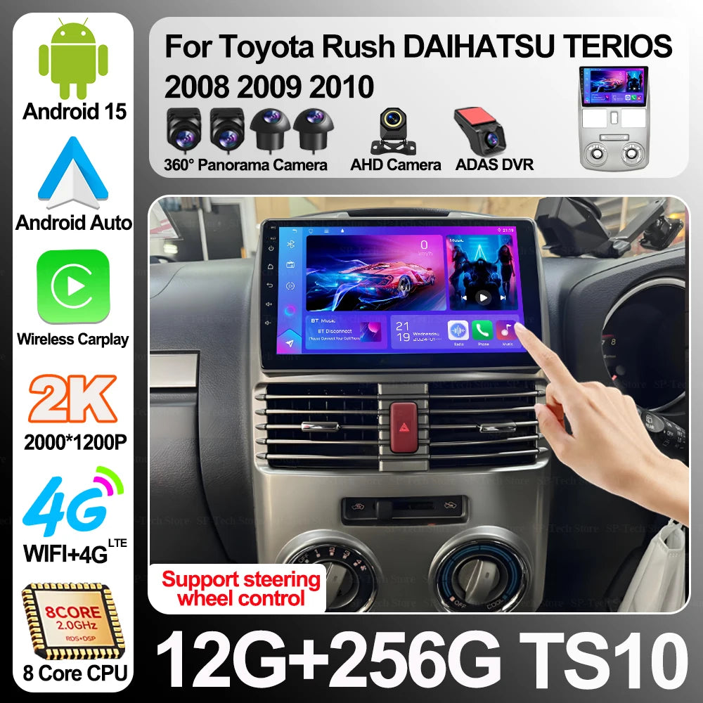 Android 16 For Toyota Rush Daihatsu Terios 2008 2009 2010 Car Radio Autoradio Wireless Car | AUTOKITSHOP