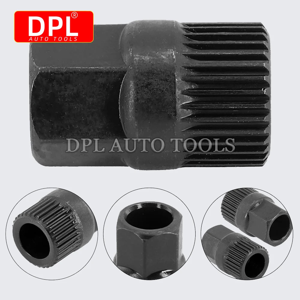 Alternator Clutch Free Wheel Pulley Removal Tool With 33 Tooth V Belt Pulley Remover Black Car A - Automotive LED Light