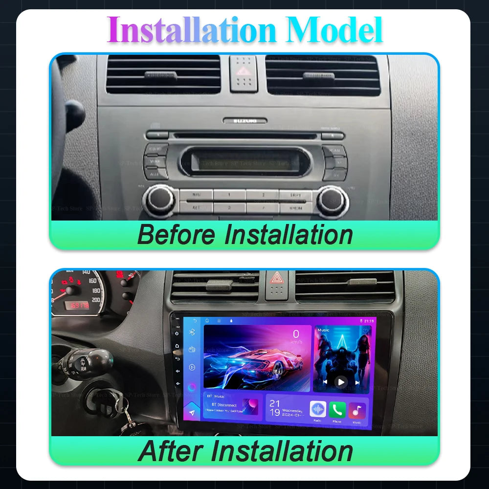 Android 16 Car Radio For Suzuki Swift 2003 - 2006 2007 2008 2009 2010 Carplay Auto Head Un | AUTOKITSHOP