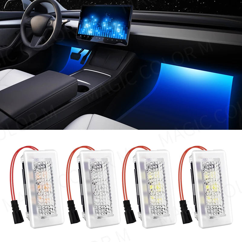 For Tesla Model 3 Y S X LED Atmosphere Foot-Well Lights Car Interior Lighting Floor Door P | AUTOKITSHOP