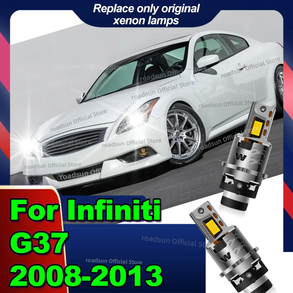 50000Lm Canbus Car LED Headlight Bulbs 1:1 Xenon Lamp Upgrade For Infiniti G37 2008 2009 2