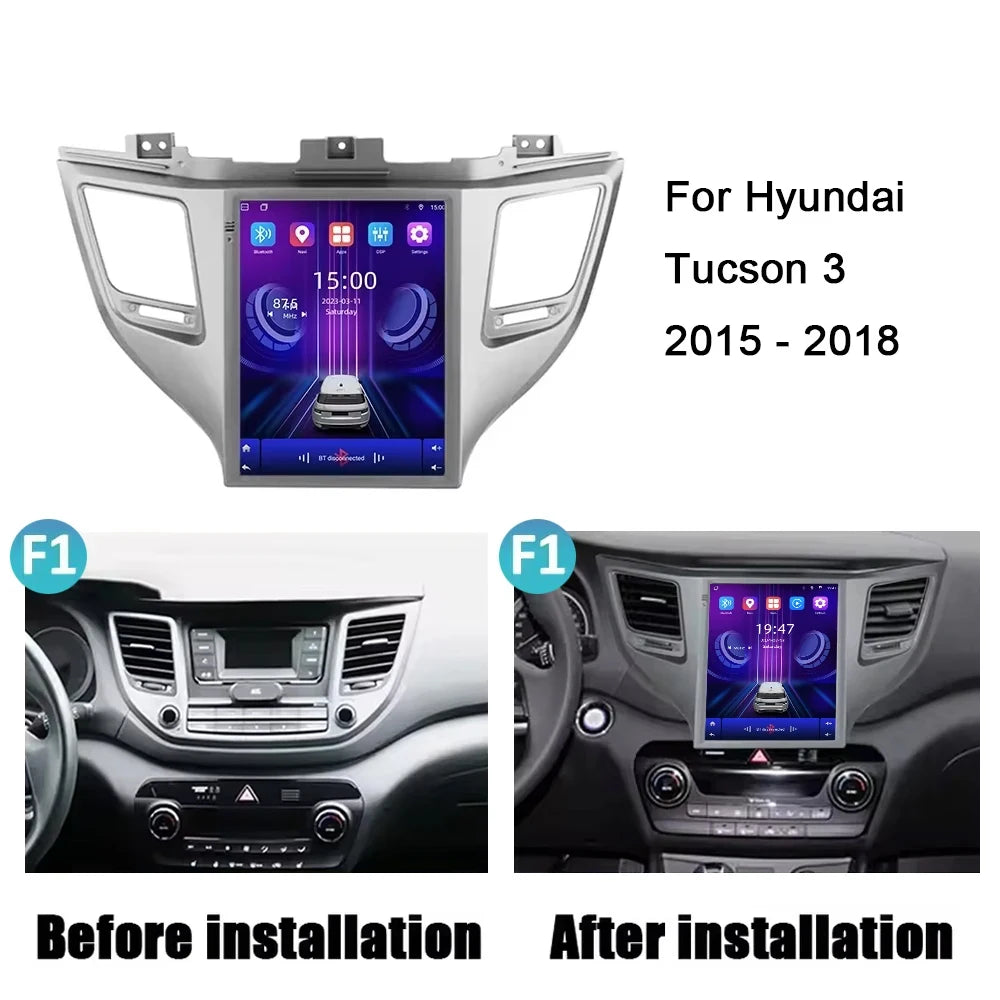 Carplay Android 16 Auto For Hyundai Tucson 3 2015-2018 Car Radio Multimedia Video Player G
