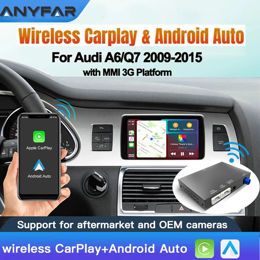 CarPlay Video Interface special for AUDI A6 Q7 2009-2015, 6.5"/7"Screen with MMI 3G Platfo