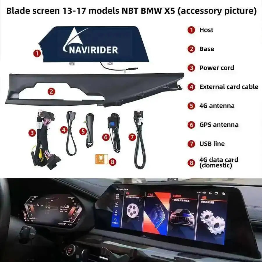 Android 13 Car Multimedia Video Player For BMW X5 F15 X6 F16 2014-2018 DSP BT GPS Navi 12.
