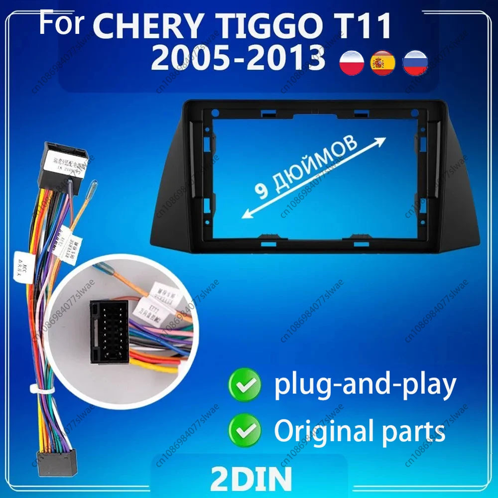 9 inch For CHERY TIGGO T11 2005-2013 Car Radio Fascias Android MP5 Stereo Player 2Din Head