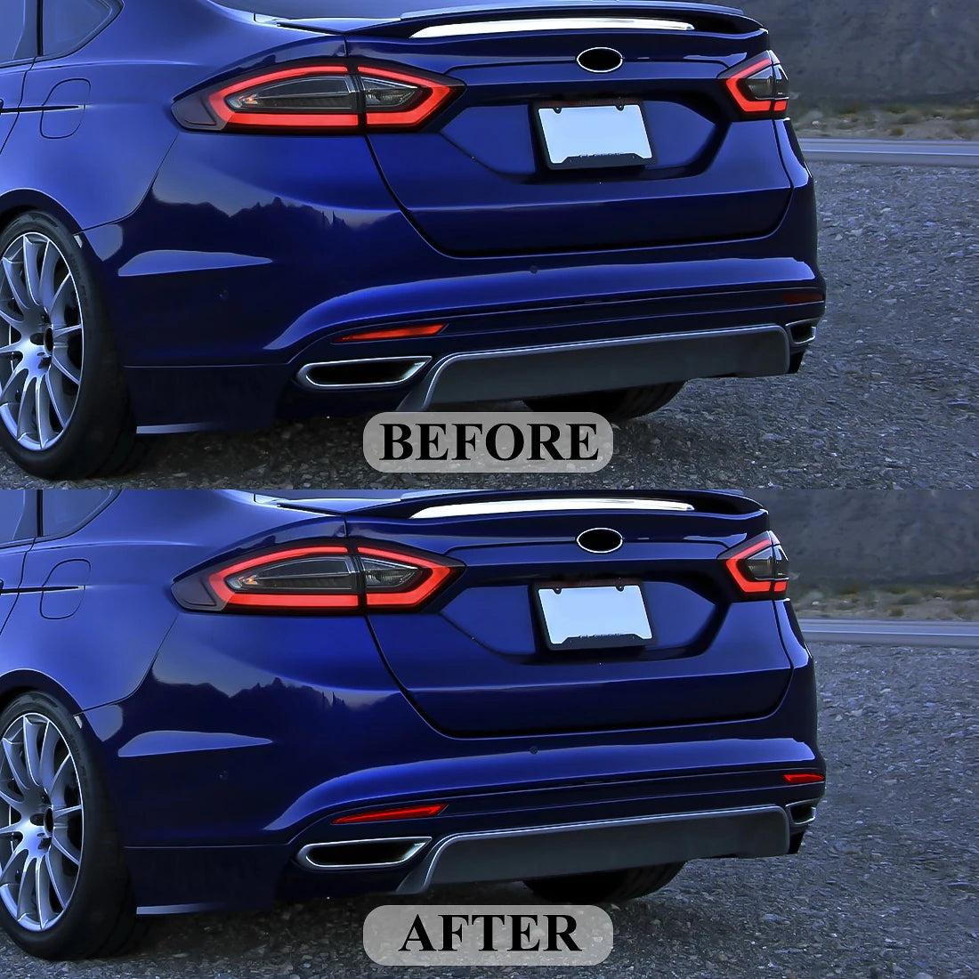 For Ford Mondeo Fusion 2013 2014 2015 2016 2017 2018 LED Rear Bumper Reflector Lights Brak | AUTOKITSHOP
