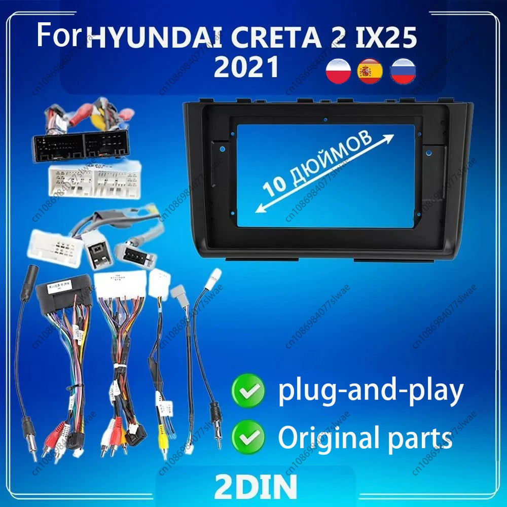 10 inch For HYUNDAI CRETA 2 IX25 2021 Car Radio Fascias Android MP5 Stereo Player 2Din Hea