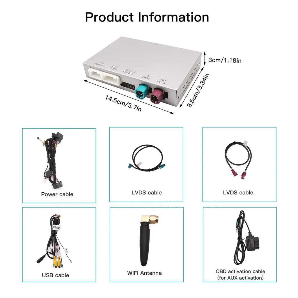 For Volkswagen Touareg RNS850 2010-2018 New Upgrade Wireless CarPlay Interface with Androi