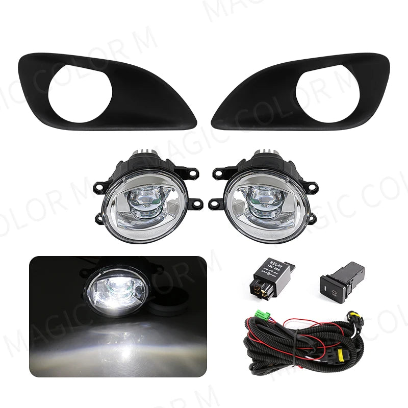 Led Fog Lamp for Toyota Yaris Vios Belta Hatchback Sedan 2007 2008 2009 2010 2011 DRL Dayt | AUTOKITSHOP