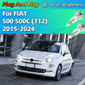 2/4Pcs Car led Headlight Canbus 6000K Auto Headlamp For FIAT 500 500C 312 2015-2024 2016 2