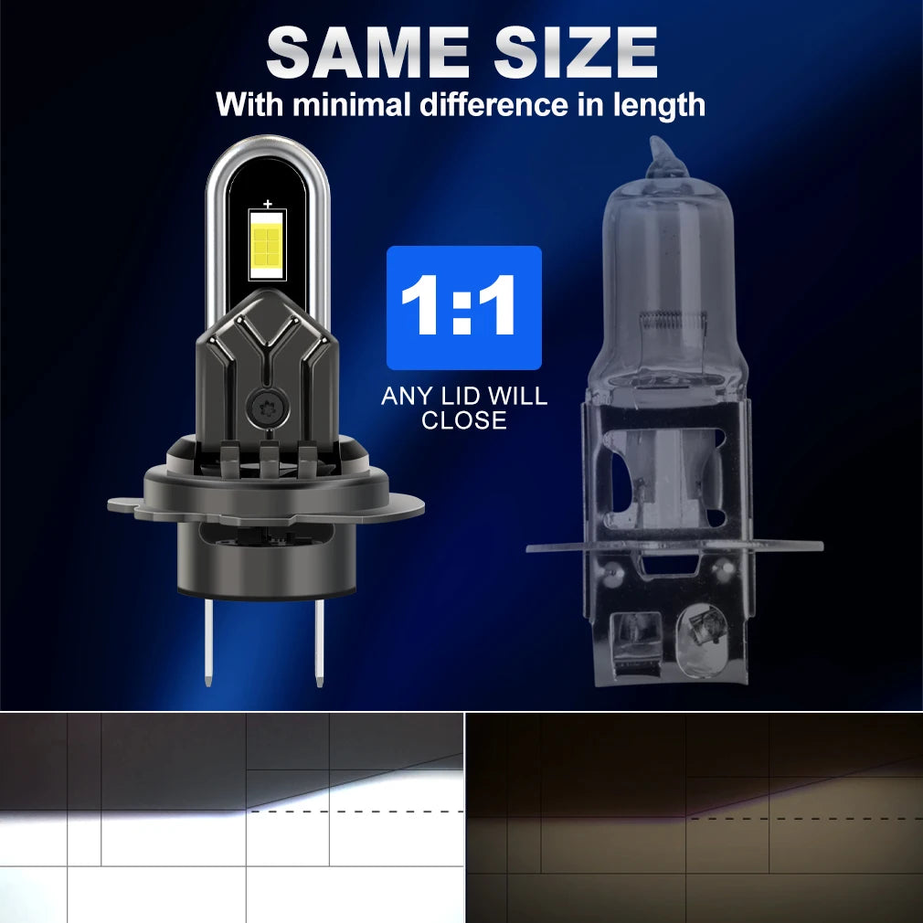 XSTORM H7 LED Light Bulbs H4 H11 9005 9006 LED Headlight Canbus 120W 30000LM With Fan Turb