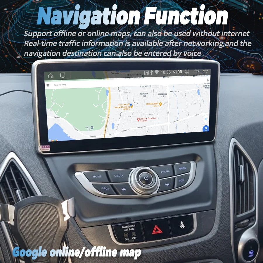 Navirider 10.25inch Android 14 Screen For Hyundai Tucson IX35 2009 - 2015 Car Radio Multim
