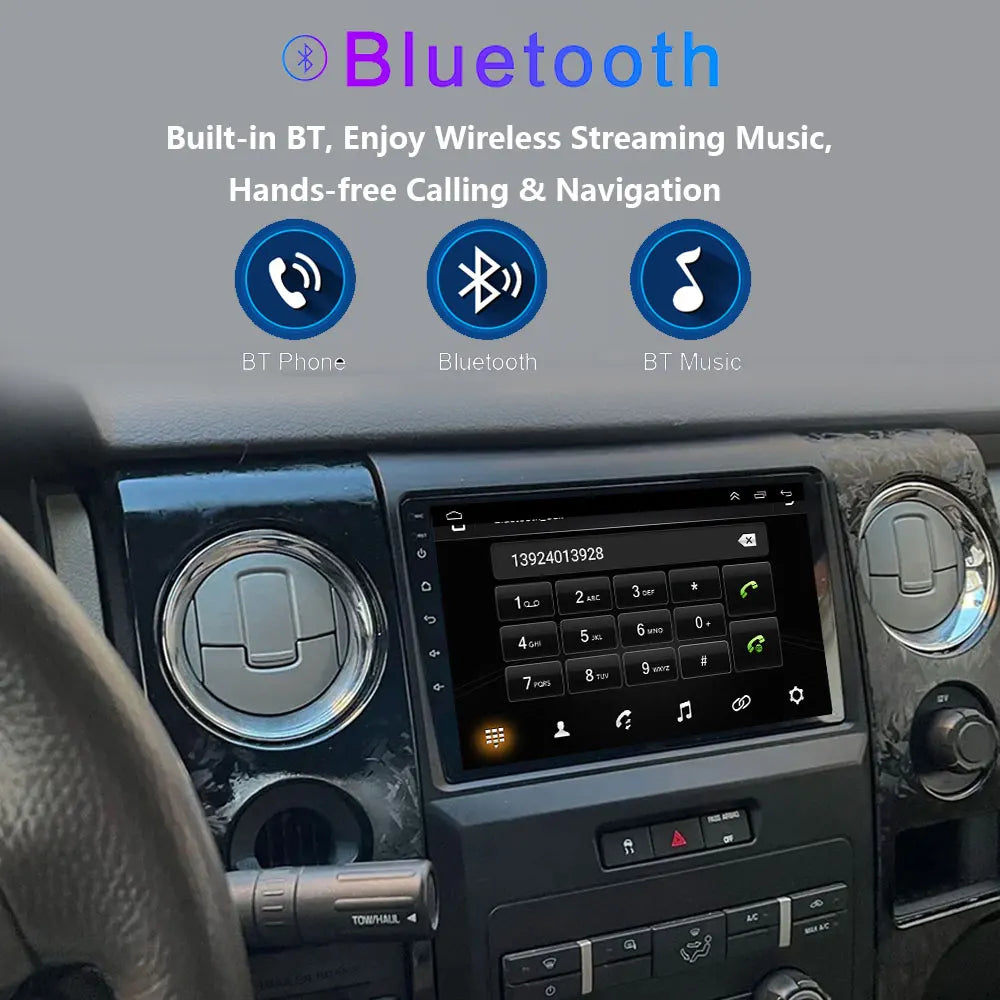 Android 16 Car Radio For Ford F150 P415 Raptor 2008 - 2014 QLED 2DIN Head Unit GPS NAVI BT