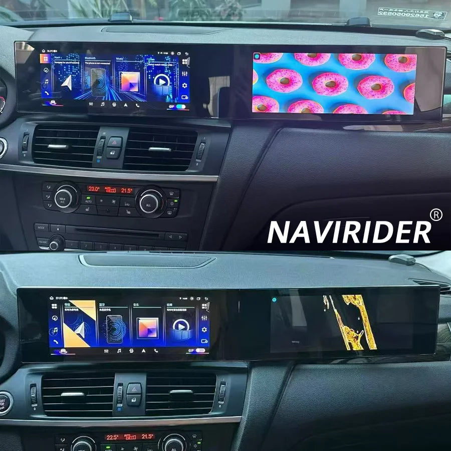 M 21" Dual Screen Auto Carplay For BMW X3 X4 F25 F26 NBT CIC 2010-2017 GPS Navigation Andr | AUTOKITSHOP