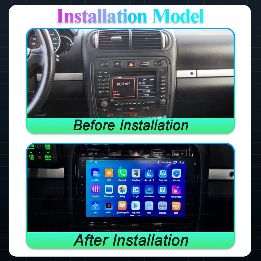 Android 16 Car Radio For Porsche Cayenne 957/955 2002-2010 Car Multimedia Video Player Hea | AUTOKITSHOP