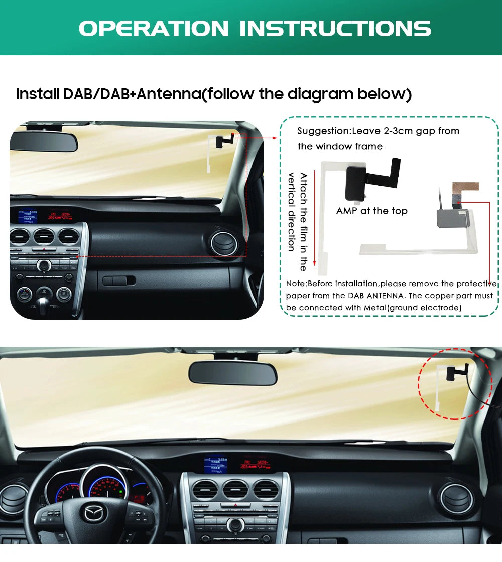 DAB+ BOX car monitor, only suitable for OSSURET brand media players which support DAB +