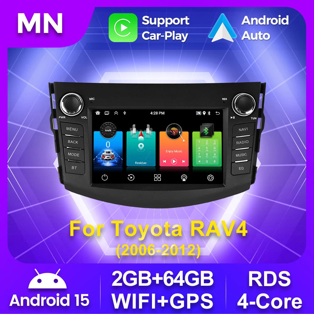 7 Inch Carplay Android Auto Car Multimedia Player for Toyota RAV4 Rav 4 2006-2012 GPS Radi | AUTOKITSHOP