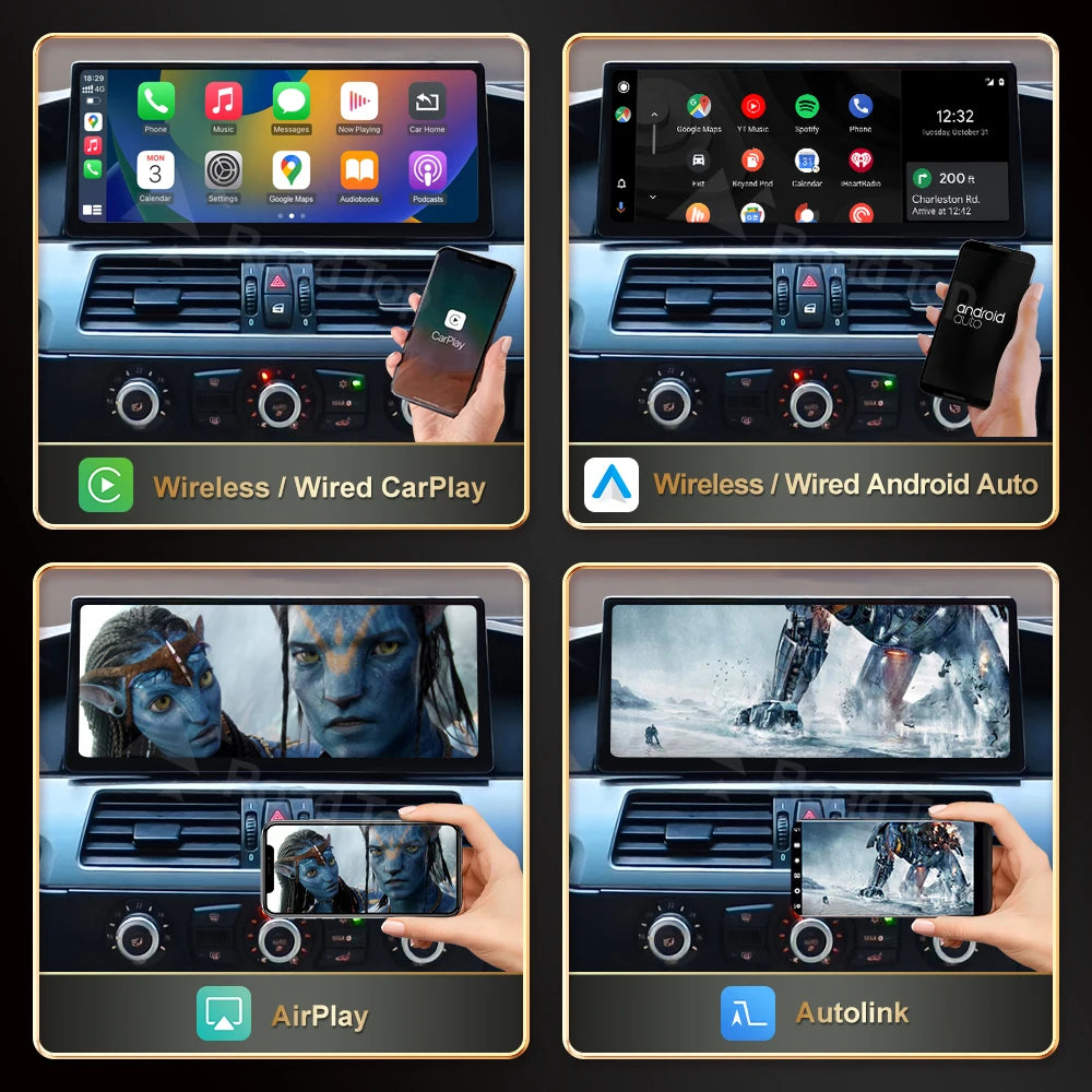 12.3 RoadTop Multimedia Ultra-thin Screen Wireless CarPlay Android-Auto For BMW Series 3 5