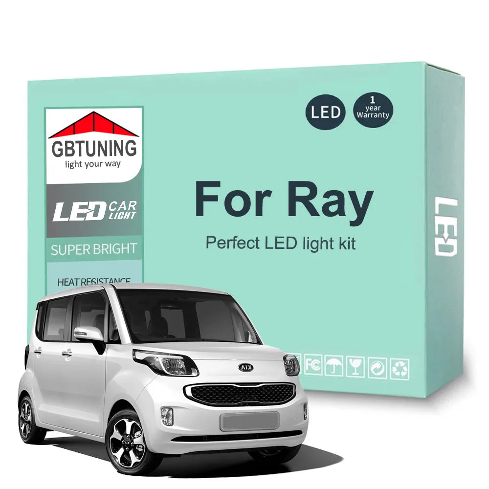 LED Interior Light Kit for KIA Ray 2011-2018 - Canbus Dome Map Door Trunk Bulbs | AUTOKITSHOP