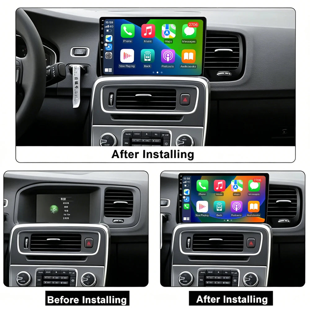 Android 16 GPS Stereo For Volvo S60 V60 2011 2012 2013 Autoradio Car Radio Multimedia Play