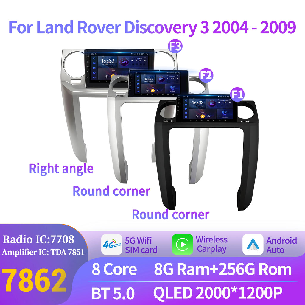 Android 14 For Land Rover Discovery 3 2004-2009 Car Radio Multimedia Wireless BT Carplay N