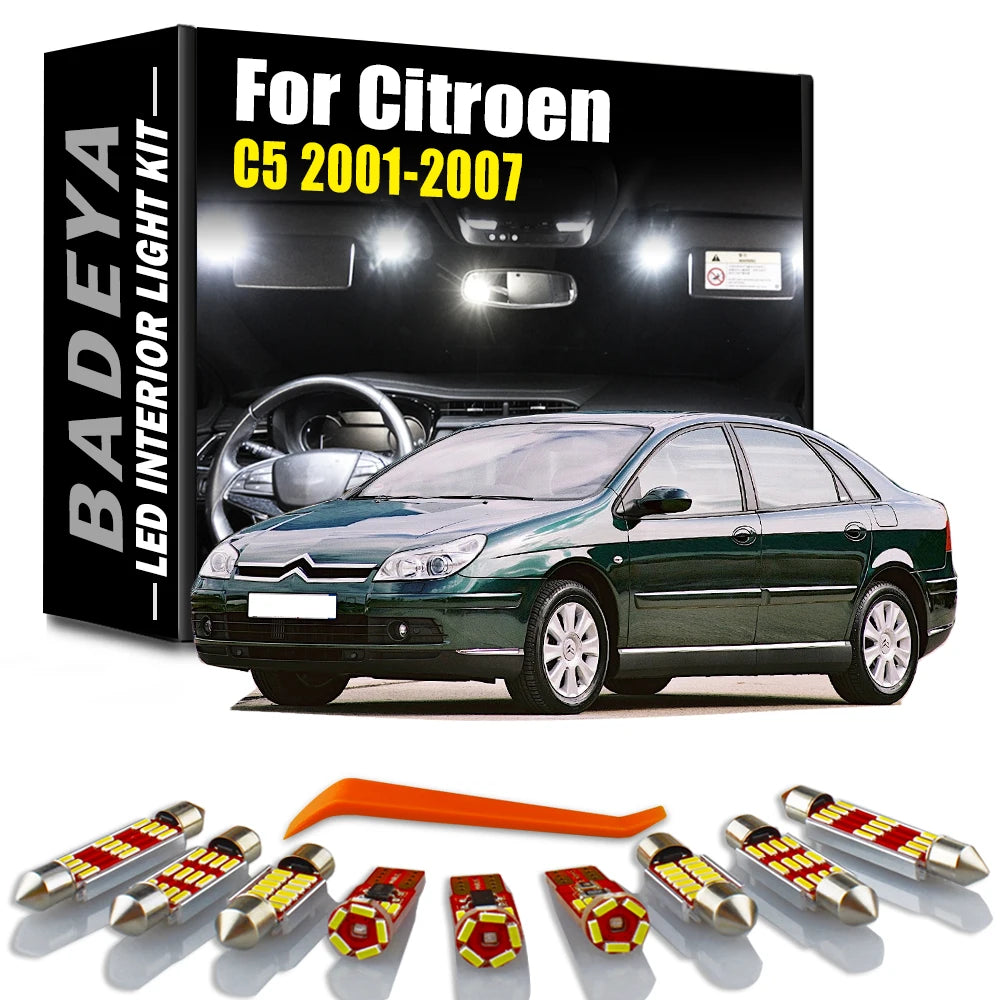 15-Piece LED Interior Light Kit for C5 - Canbus Error-Free Interior Bulbs
