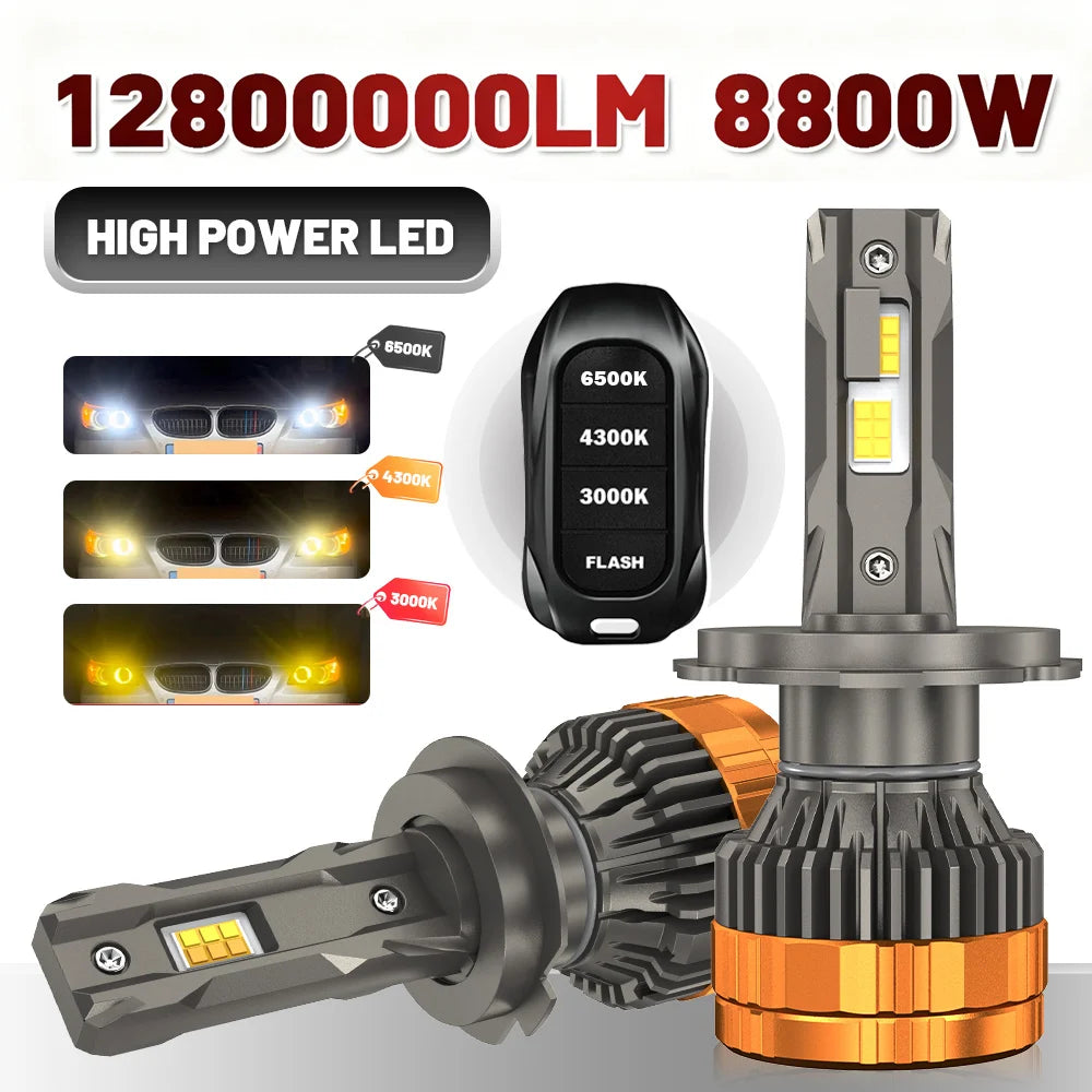 8800W H7 LED Car Headlight Bulb Canbus No Error H1 LED H11 9005 9006 9012 HB3 HB4 H4 Car H
