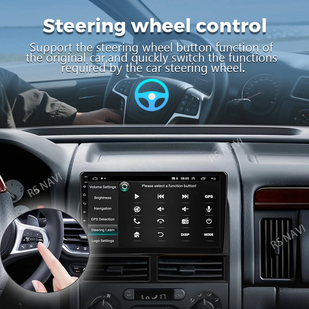Android 16 Carplay Auto Car Radio For Jeep Grand Cherokee II WJ 1998 - 2004 Navigation GPS