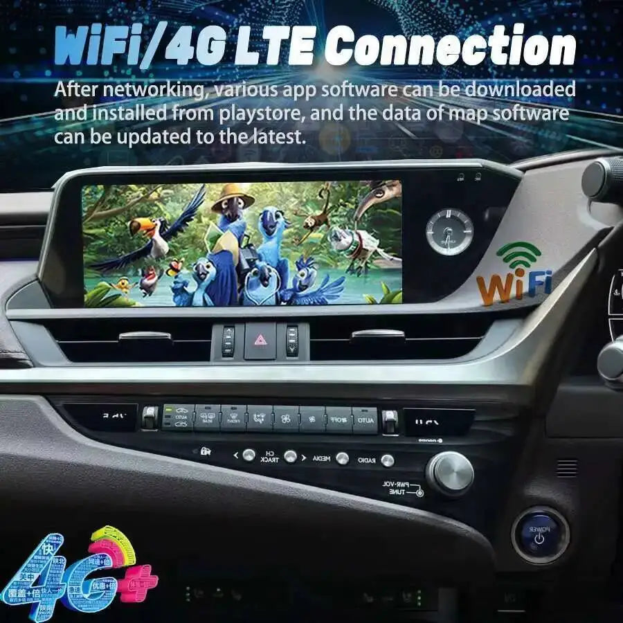 Carplay DSP Android 14 GPS BT Qualcomm 668S For Lexus Es350 ES250 ES300h 2018-2021 12.3 In