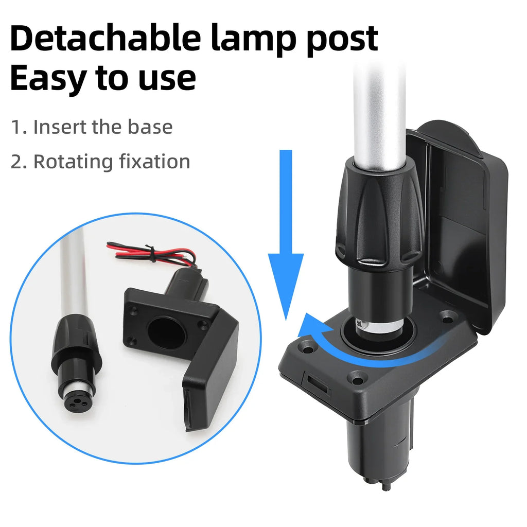 AD Boat Navigation Light 22 Inch LED Lights Anchor Lights for Marine Yacht Pontoons Fishing Boat - Canbus LED Car Light