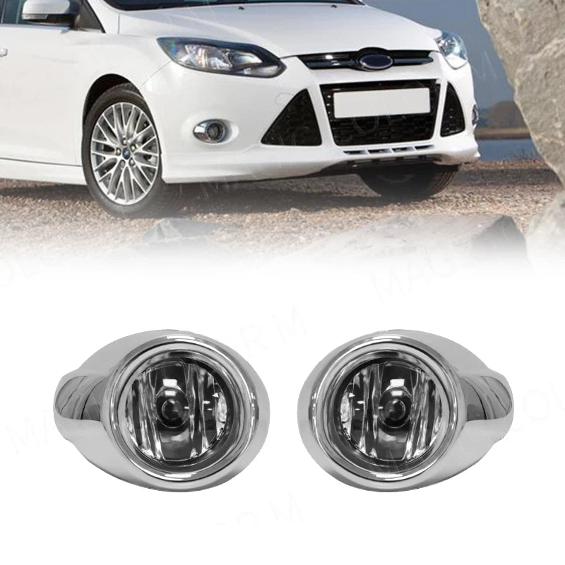 Chrome Cover Car Fog Lamp Day Time Running Light DRL For Ford Focus 3 2012 2013 2014 Focus | AUTOKITSHOP