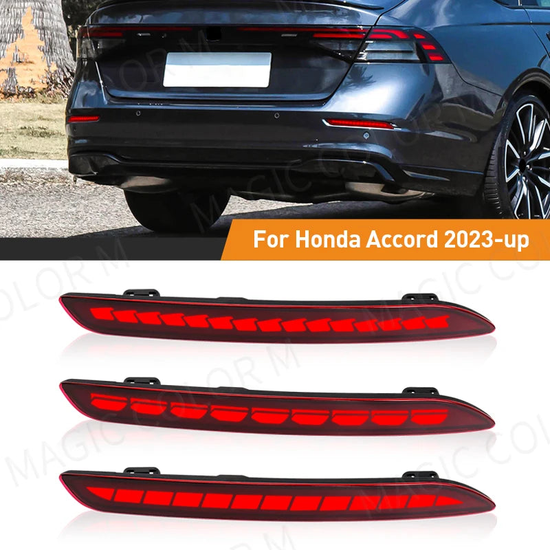 For Honda Accord 2023 2024 LED Rear Bumper Reflector Light Auto Brake Warning Lamp Waterpr | AUTOKITSHOP