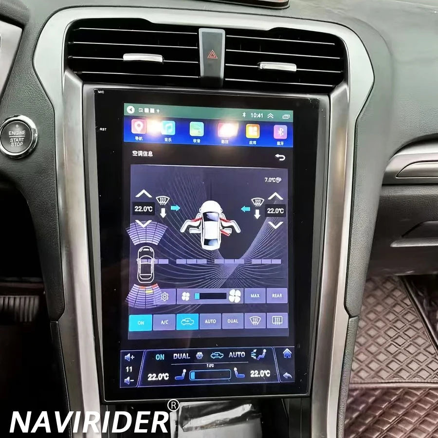 DSP Android 15 Radio Car GPS Navi 12.1" Vertical Screen PX6 Stereo For Ford Fusion Mondeo