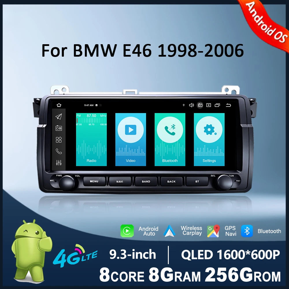 Wireless CarPlay Android OS Car Radio for BMW E46 1998 - 2006 Car Intelligent Touch Displa